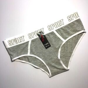 Vision Intimate SPORT Gray and White Panties Underwear - Size Large